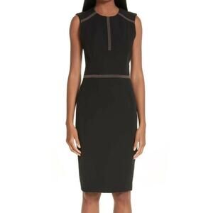 New Versace Collection Black Studded Sheath Dress IT 42 US 6 Retail 1195$